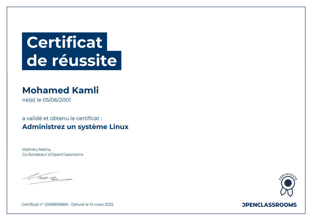 Administrez un système Linux