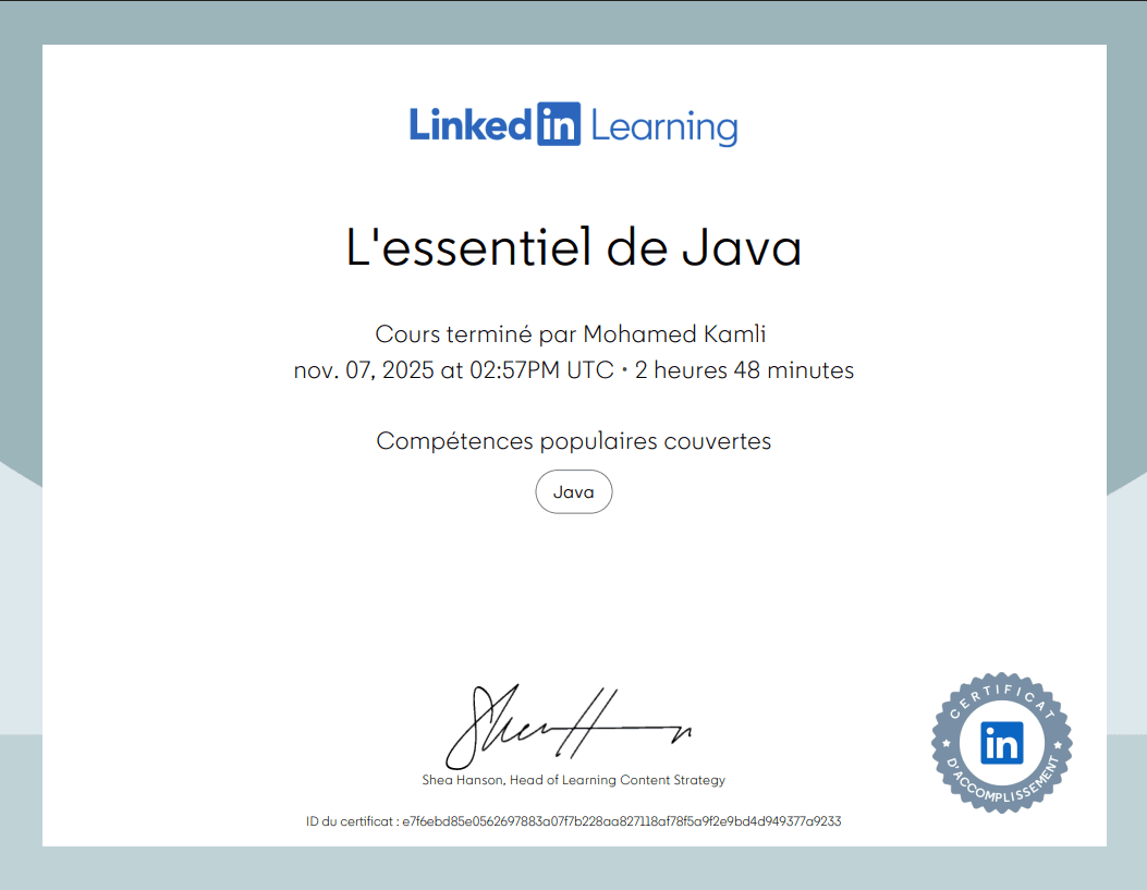 L'essentiel de Java